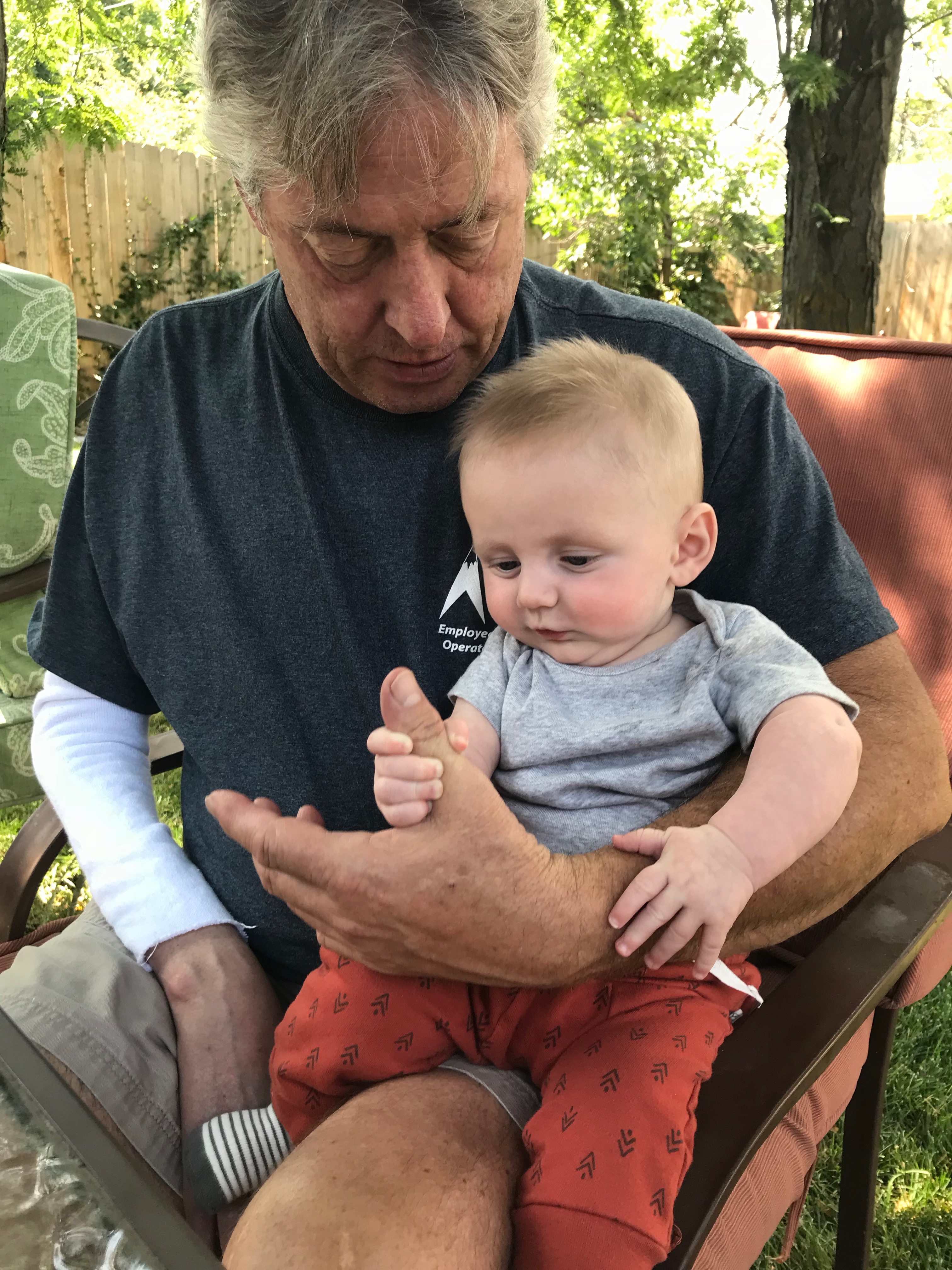Owen with Grandpa Kim