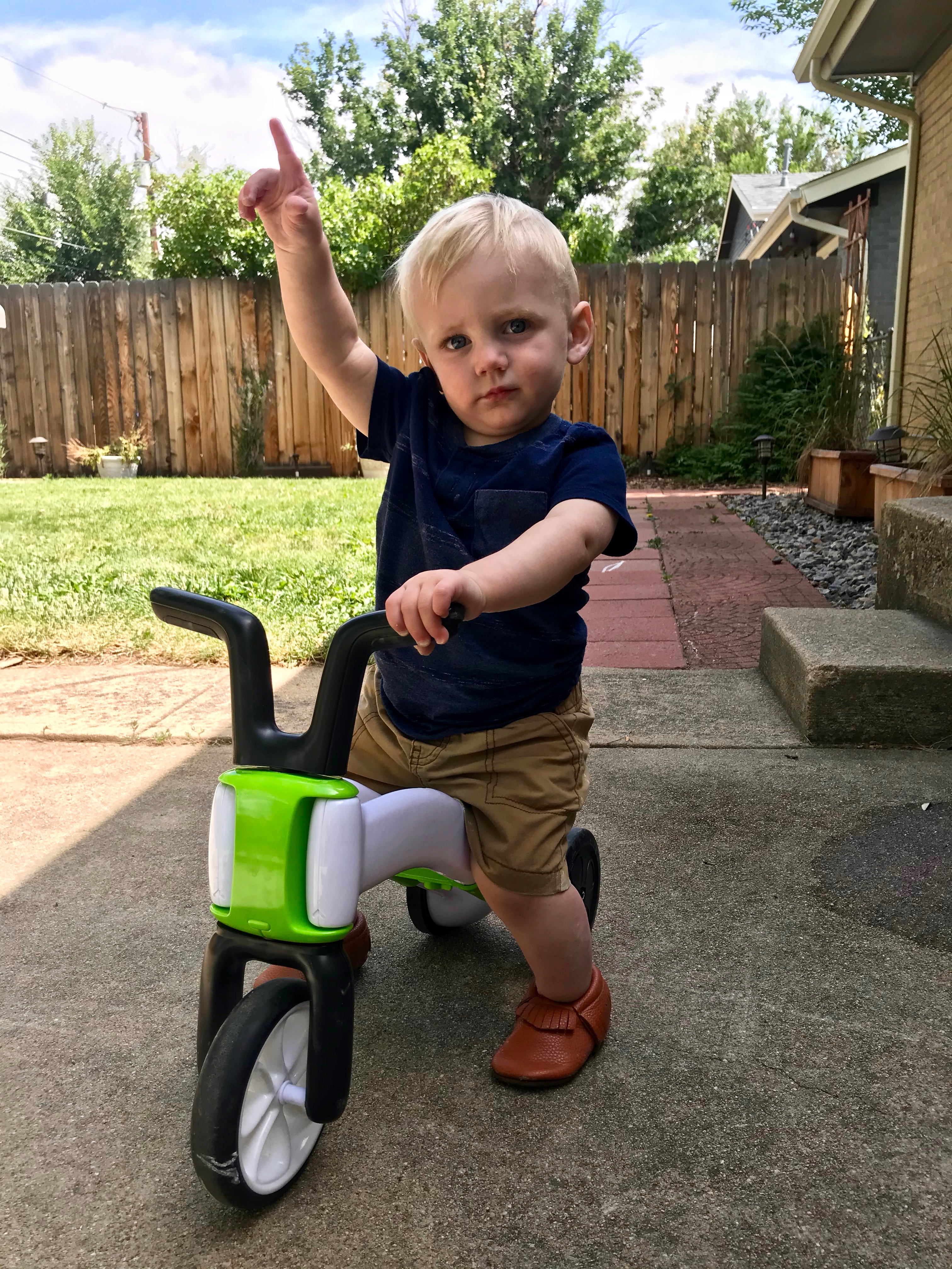 Owen on his first bike.